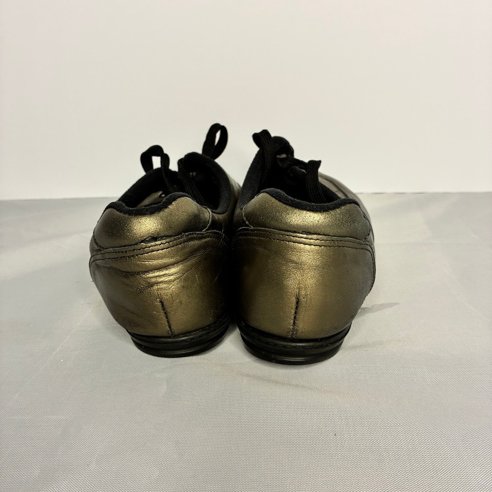Daniel Green Luxe Shoes Dark Gold Leather Loafers Vintage 80s Women US 8.5M USA - Picture 4 of 8